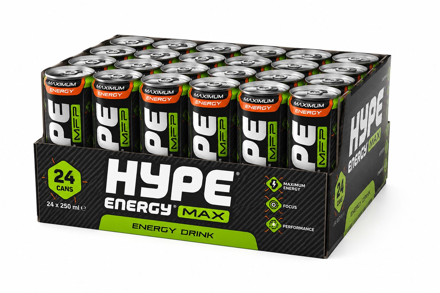 نوشیدنی انرژی زا هایپ اصلی Hype Energy drink قوطی 250میل بسته 24عددی عمده